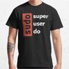 Sudo - суперпользователь делать Забавная футболка инженера-сисадмина для разработчика программного обеспечения, топы большого размера, взрослая футболка S-6XL