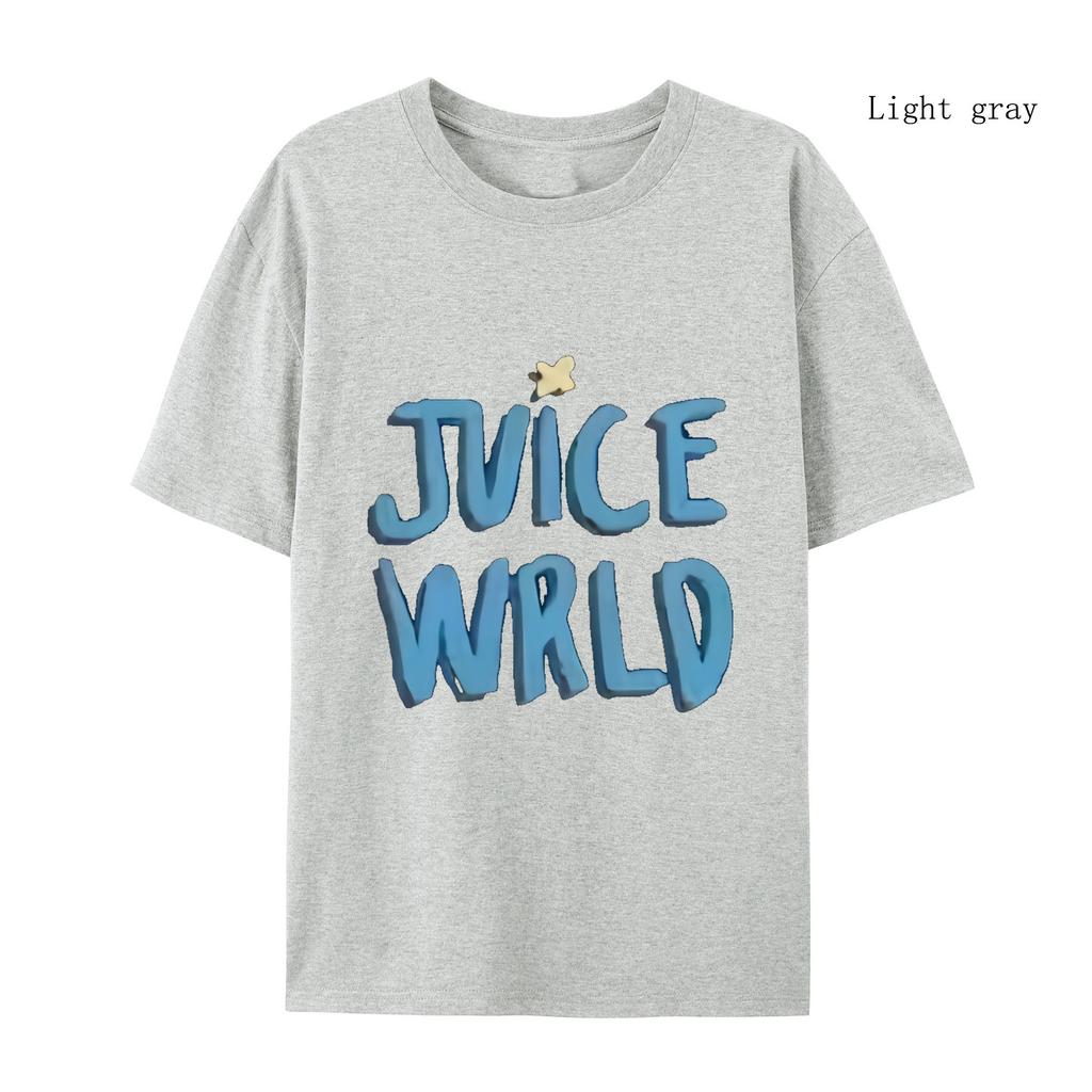 Мужской и женский рэппер Juice Wrld Хлопковая футболка городская модная хлопковая футболка Популярная хип-хоп хлопковая футболка