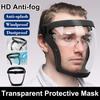 Transparent Full Faceshield Reusable Dustproof Anti-fog Mask Kitchen Protection Anti-splash Mask