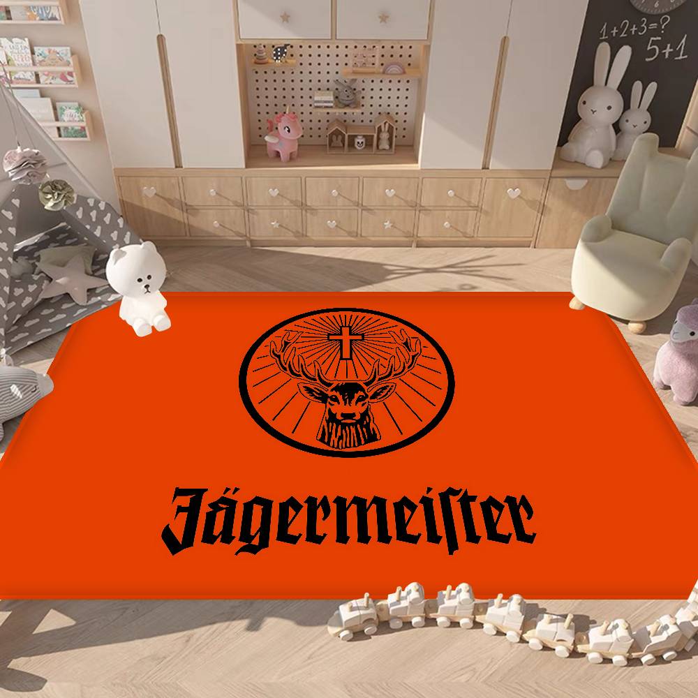 Коврик для двери с логотипом Jägermeister, скандинавский стиль, для спальни, гостиной, прихожей, балкона, противоскользящий, Alfombra