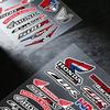 AQU1 FOR HONDA CBR500R Reflective motorcycle stickers, 3M safety warning at night in the dark scooter helmets