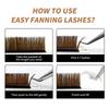 Abonnie Cocoa Brown Easy Fanning Lashes Extensions Brown Auto Fans Eyelashes Easy Fans Volume Lashes Extensions