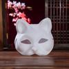 Hand Painted Blank Rabbit Mask DIY Matte White Bunny Masquerade Women Mask Halloween Party PVC Rabbit Unpainted Decorative Masks