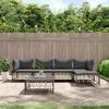 VidaXL Garden Lounge Set 6 Pcs with Anthracite Cushions Wicker, Lounge Set, Outdoor Lounge Set, 3186745