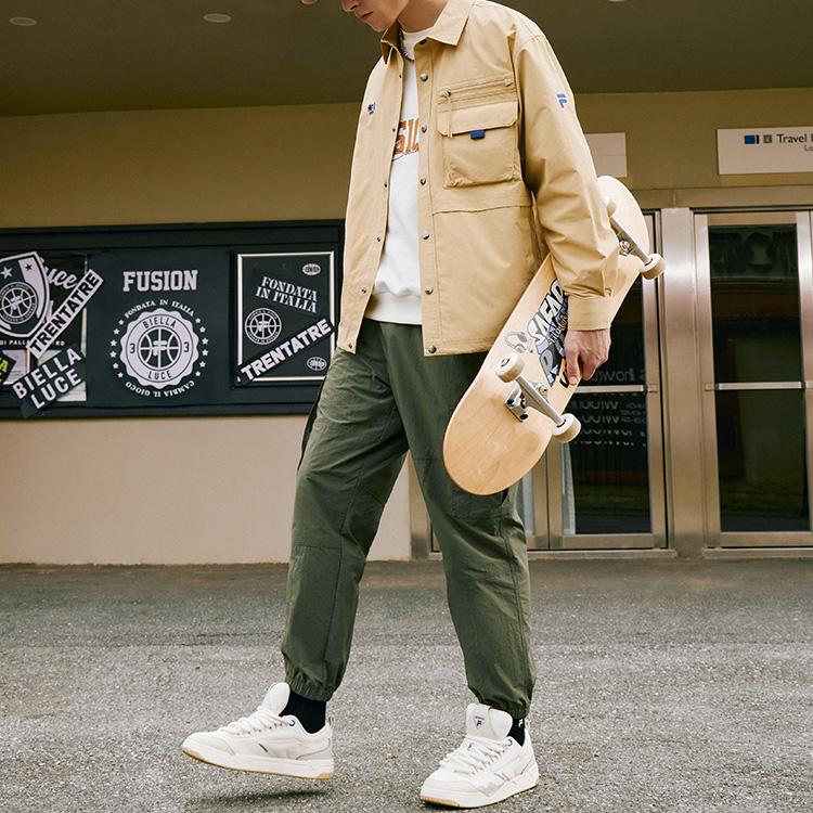 Fila Fusion Nollie Нескользящие Прочные Удобные Низкие Кеды для Скейтбординга Мужские кроссовки Кремовый T12M332301FGB