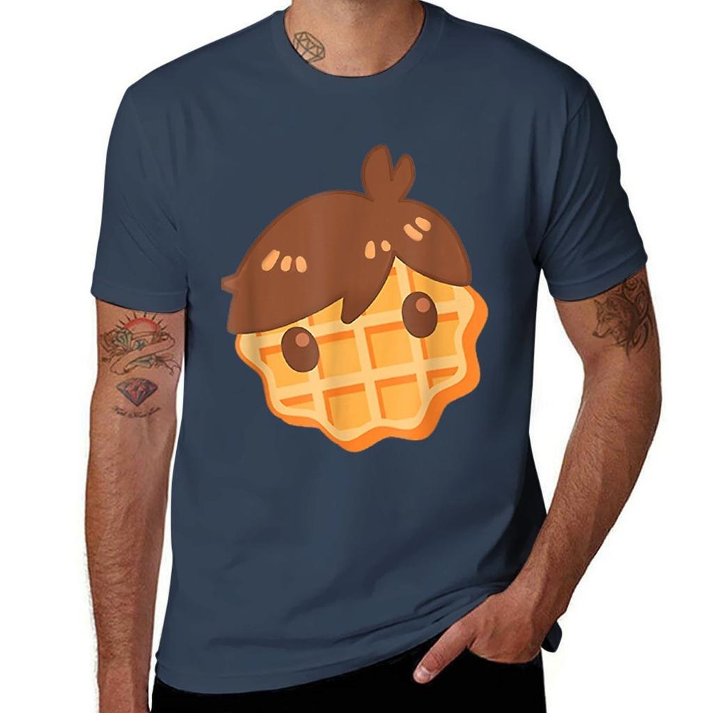 Grian Waffle Head Tshirt Summer Casual Loose Tshirt