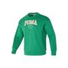 Puma Letter Print Crew Neck Casual Long Sleeve College Style Sweatshirt Unisex Sweatshirt Green 682929-86