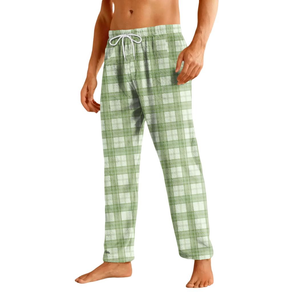 Men's Home Soft Pajama Pants Drawstring With Pockets Casual Sports Pants
