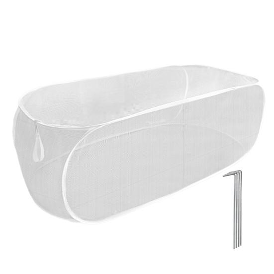 Garden Netting for Raised Beds Foldable Mesh Plant Cage with Ground Stakes Insect Bird Control Raised Bed Cover for Plant Protection