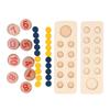 Wooden Counting Pegs Toys with Storage Bag Ten Grid Array Educational Number Sorting Counting Math