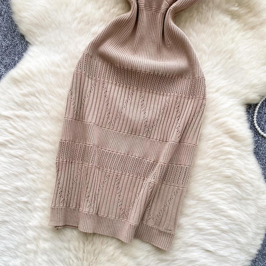 Летние женские бисерные воротник без рукавов вязаный свитер Y2K мини короткие облегающие платья-футляры