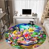 1pc Mario Kart Colorful Rumble Round Rug Flannel Fun Playful Design Living Room Bedroom Floor Mat Home Decoration Kids Room Carpet Y82826