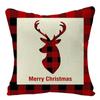 Festive Christmas Cushion Cover Featuring Adorable Reindeer And Snowflakes Design