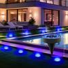 Siatom Modern Solar Ground Lights 16 Pack 8 LED IP68 Waterproof Touch Control In-Ground Landscape Lighting for Outdoor Use