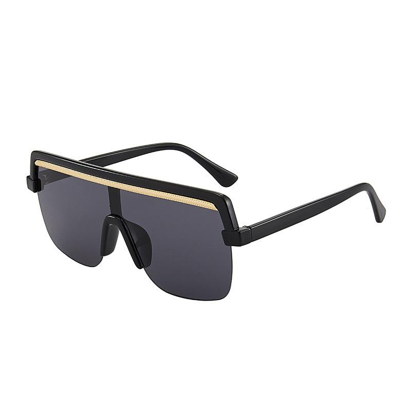 Large frame one-piece sunglasses, European and American trend one-piece sunglasses for women, street photography personalized glasses