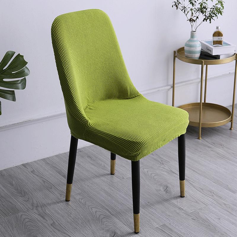 Curved Backrest Chair Cover, Semi-circular Dining Table Elastic Chair Cover
