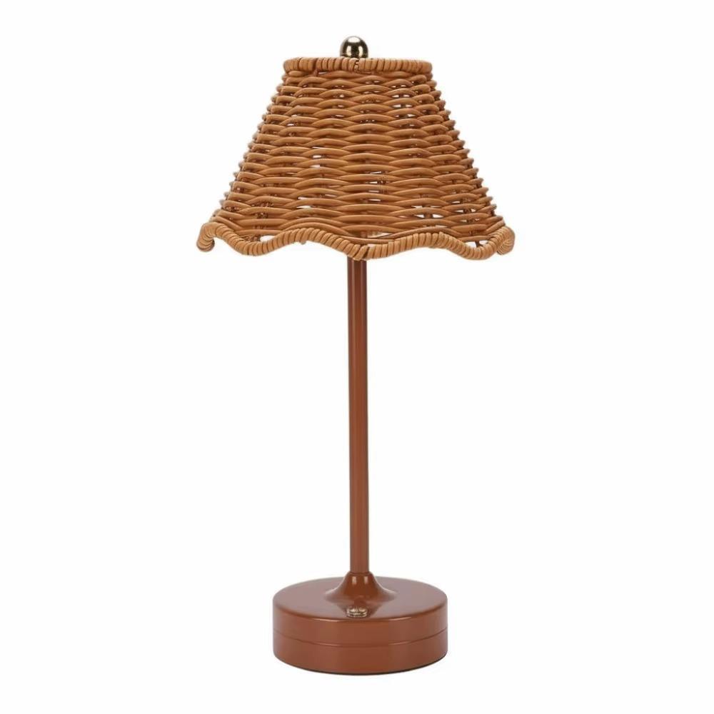Touch Sensor Rattan Desk Lamp Adjustable Brightness LED Night Light Bedside Light
