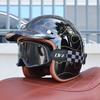 Orz-S68 Ретро Мотошлем DOT Электрический Мужской и Женский Половинный Шлем Скутер Индивидуальный 3/4 Шлем для Всех Сезонов
