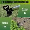 1pc 2-in-1 Weed Rake & Action Hoe, with Efficient Weeding, Digging, Cultivating - Ideal for Professional Landscapers & Home Gardeners - Garden Tool