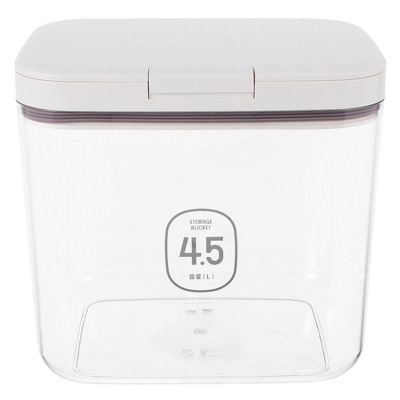 4.5L Pet Food Storage Bucket Airtight to Open Lid Extended Freshness Dry Food Storage Container for Dog Cat Travel