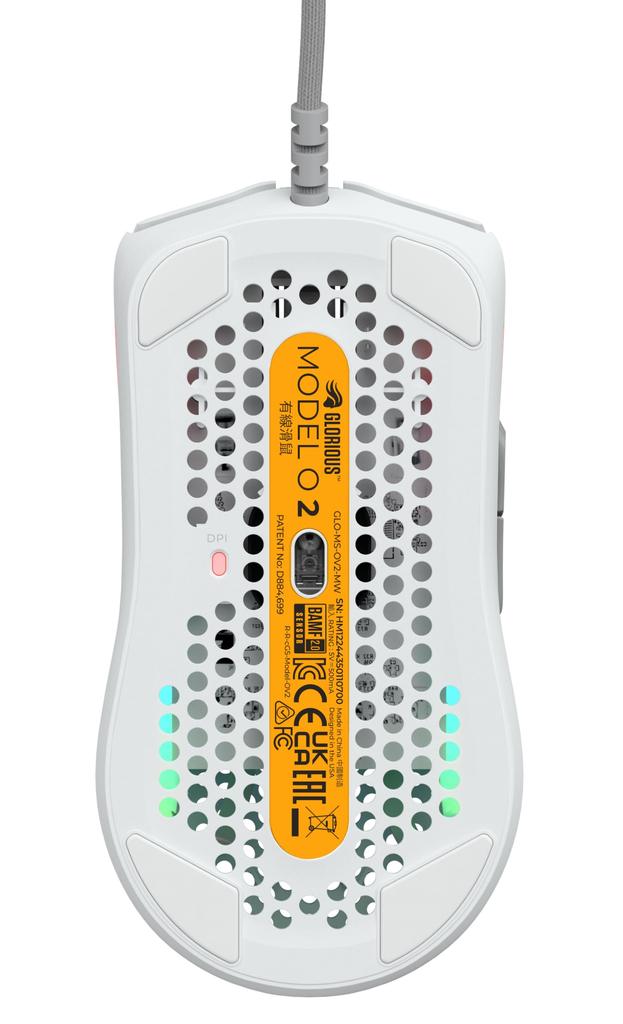 Glorious Model O 2 Проводная белая ультралегкая 49г RGB светодиодная проводная игровая мышь белая MS666 GLO-MS-OV2-MW