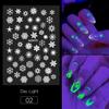 Nail Art 3D Adhesive Sticker Halloween Party Glow In Dark Decals DIY