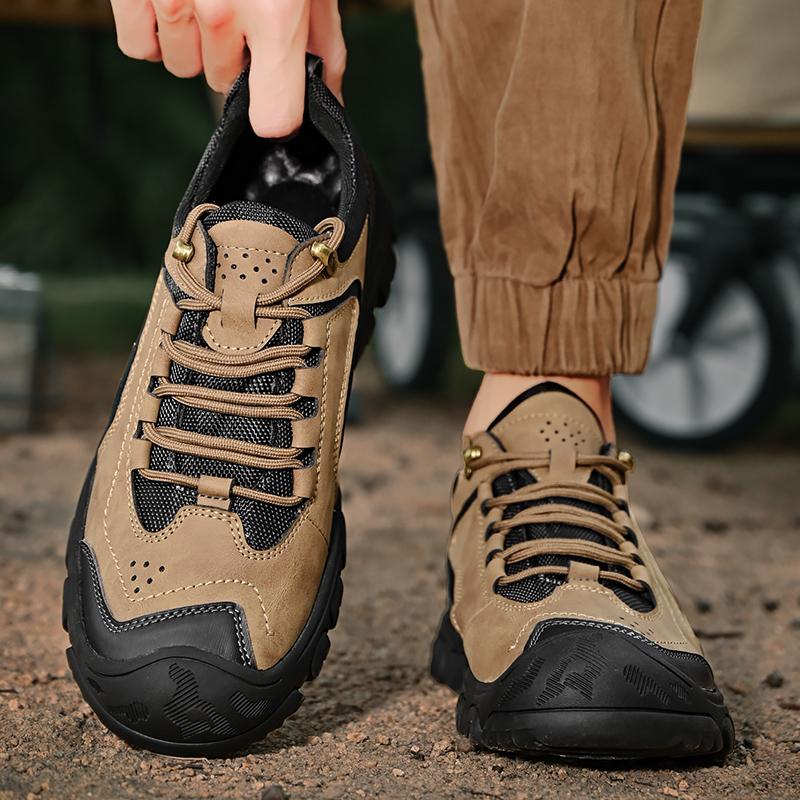 High Quality Outdoor Low Cut Comfortable Soft Soled Hiking Men Fashionable Lace Up Anti Slip Wear-resistant Travel Sports Shoes