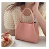 Handbag Solid Color Korean Version Ins Niche Design Bucket Bag Soft Leather Candy Color Crossbody Vegetable Basket Bag for Women