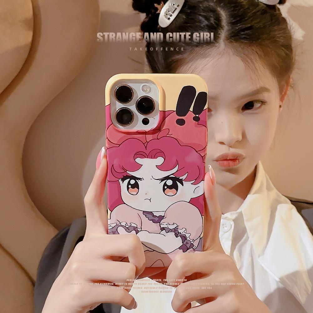 Cute girl 17promax Apple 16 suitable for iPhone 13 phone case 11 anime cartoon 12 film 15