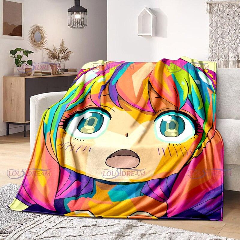 Аниме SPY×FAMILY модное фланелевое фланелевое одеяло для девочек Аня Kawaii Waku подарок для детей и взрослых диван домашний Bedspesd