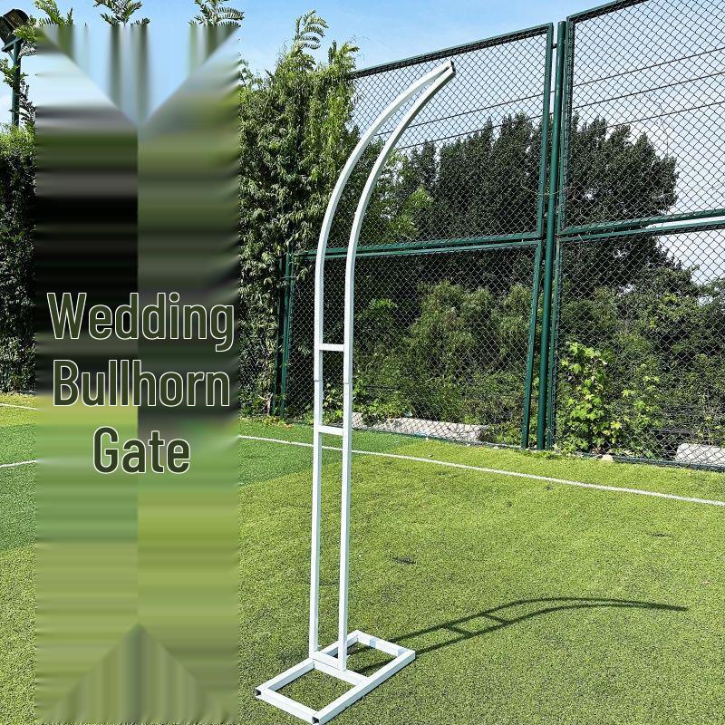 Свадебная арка из железа для улицы, подставка для цветов - Декорация входа на свадьбу, ворота "Бычий рог"