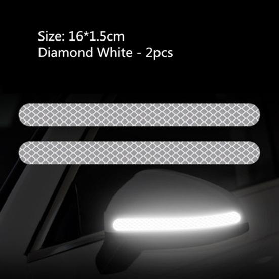 2Pcs Car Reflector Reflective Sticker Rearview Mirror Vehicle Truck Strip Tape