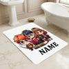 Custom Name Wolf Living Room Non-Slip Area Rug Soft Carpet for Bedroom Kids Playroom Sofa Office Home Decor Doormat