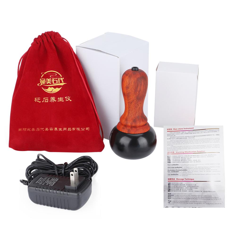 Электрический массажер Гуа Ша с горячими камнями Натуральный камень ГуаШа Скребок для спины шеи тела Массажные инструменты Расслабление Красота Здоровье