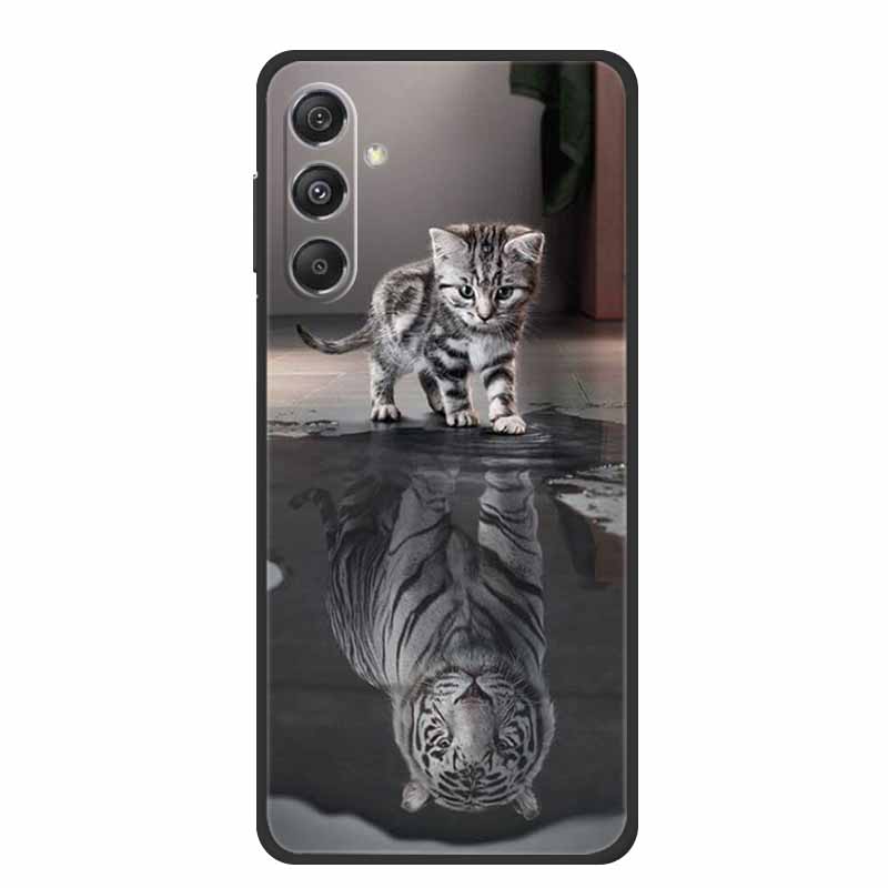 For Samsung A16 5G Phone Case Cover Lion Wolf Tiger Black Silicone Soft Back Cover Cases For Samsung Galaxy A16 Case A 16 Coque