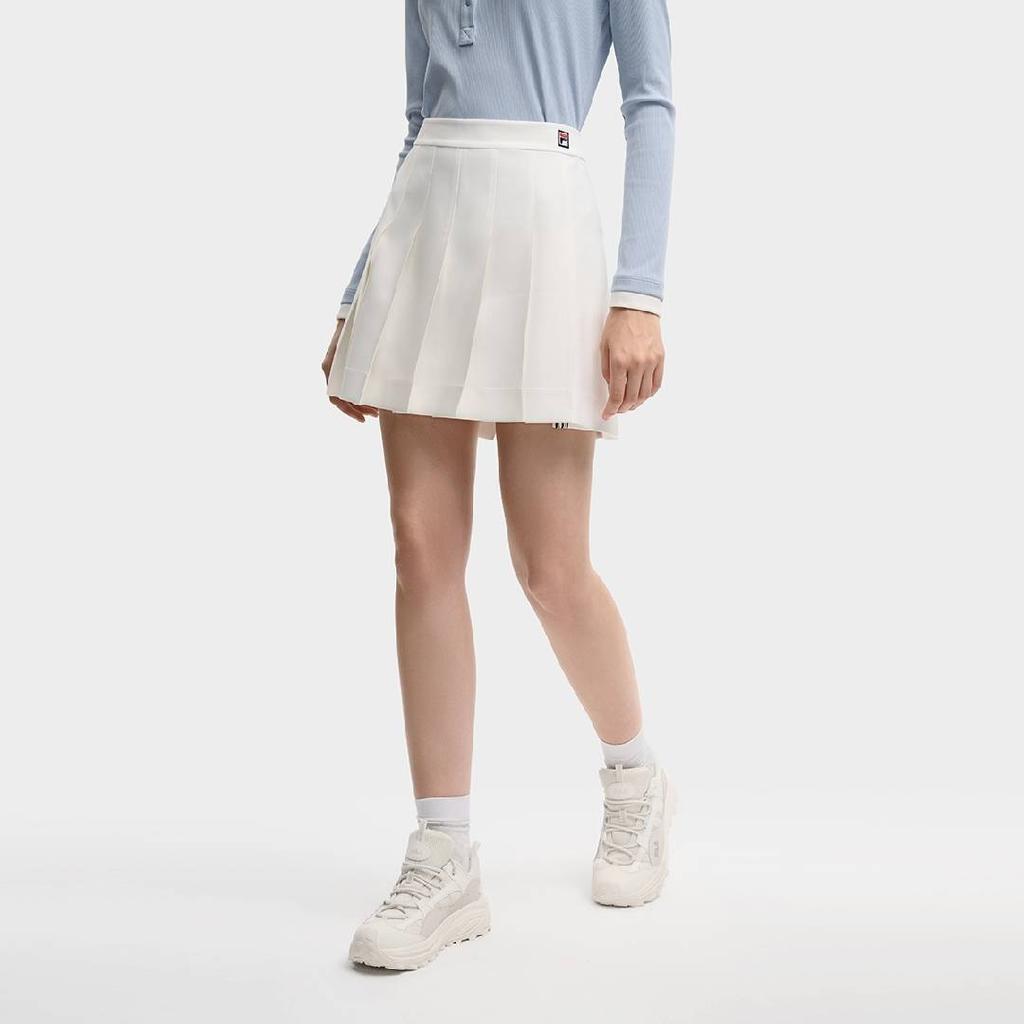 Fila Логотип бренда Heritage Модная универсальная тканая повседневная юбка Женские юбки F11W548304F-WT