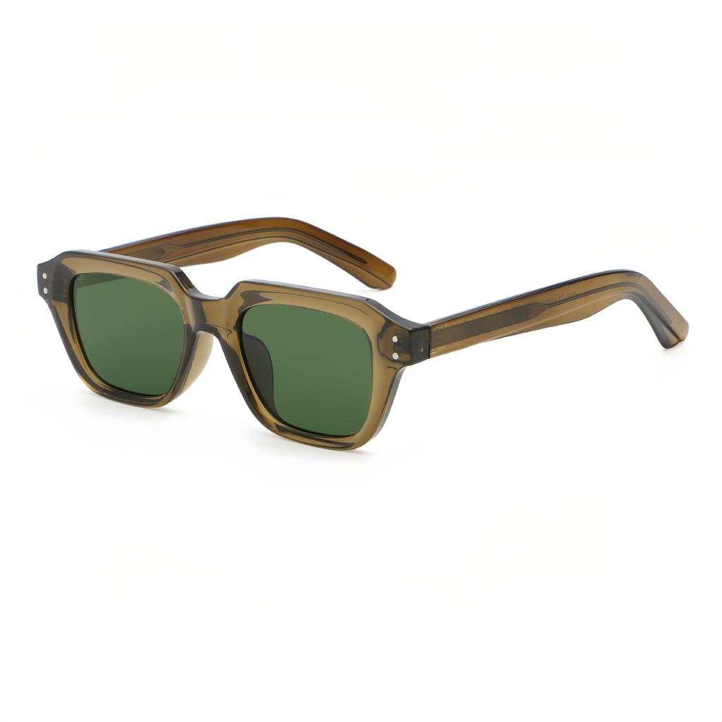 HBK Vintage Sunglasses for Men and Women Retro Luxury Designer Logo High Quality PC+CP Arms Blue Frame for Travel