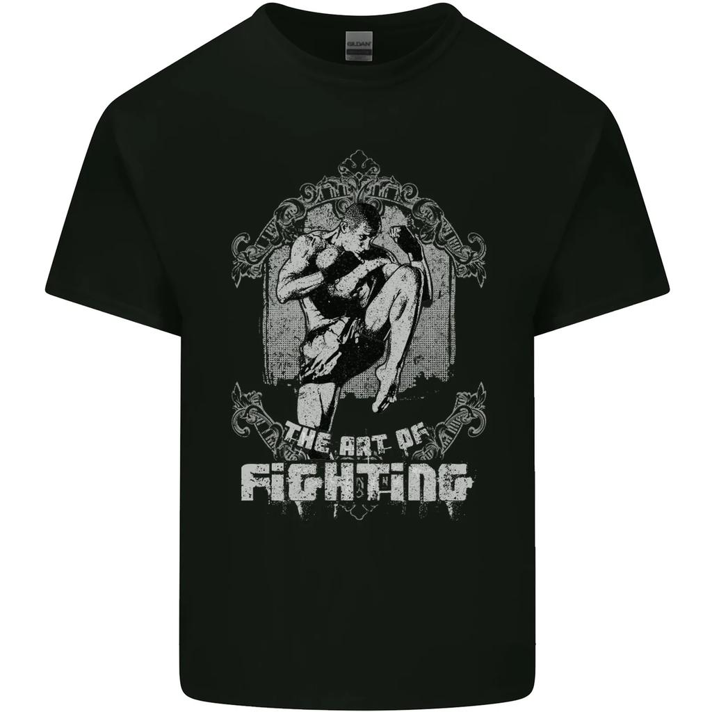 Футболка The Art of Fighting MMA Muay Thai Новая 100% Хлопок Короткий рукав Круглый вырез Повседневные футболки Свободный топ Размер S3XL