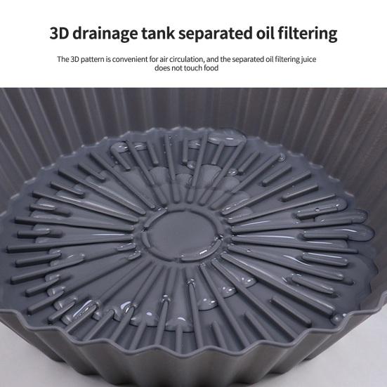 Round Shape Cold Heat Resistant Non-stick Baking Tray Silicone Pot Air Fryers Oven Cooking Tool Kitchen Accessories