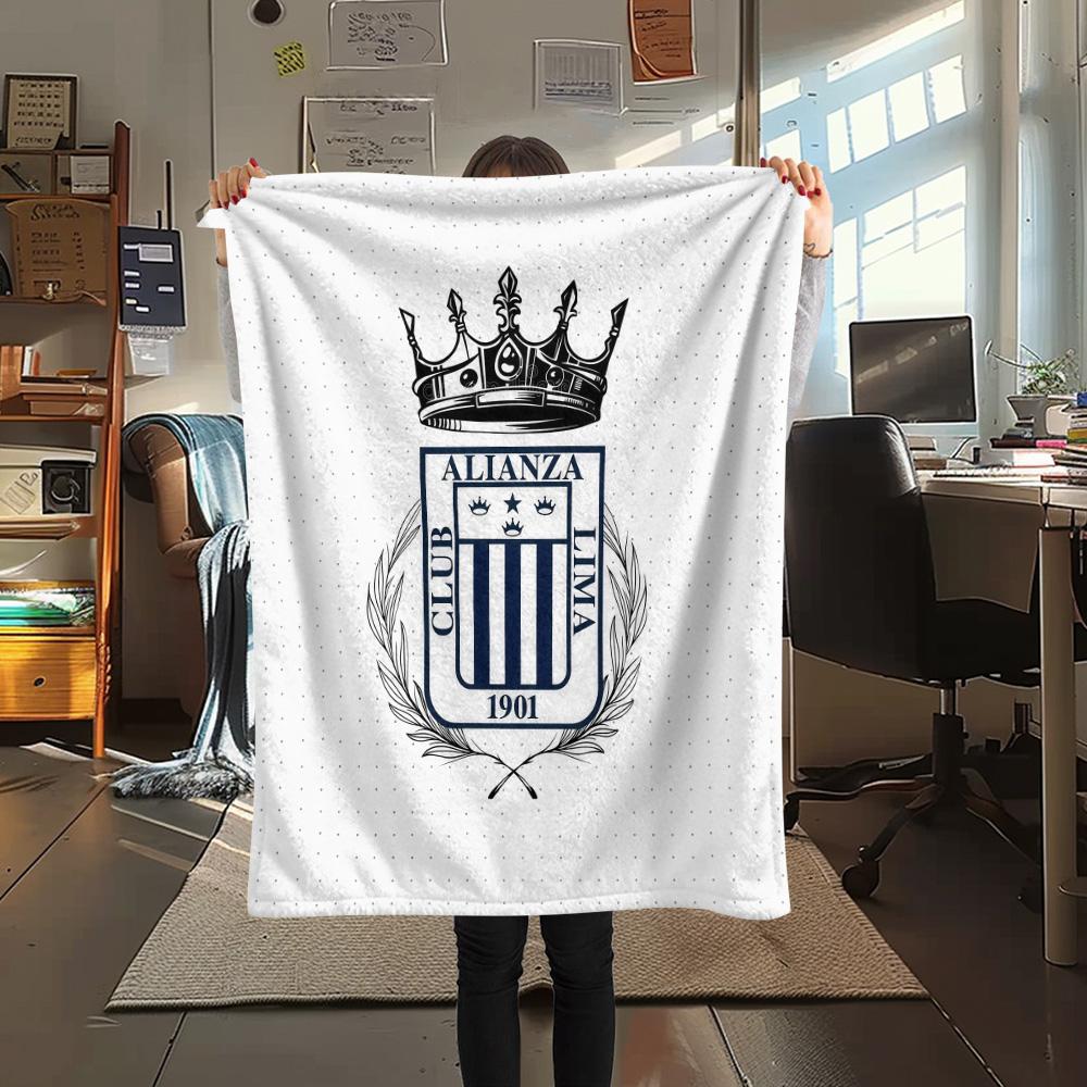 Club Alianza Lima Flannel Blanket, High quality Comfortable for All Seasons, Home Decor, Warmth and Comfort