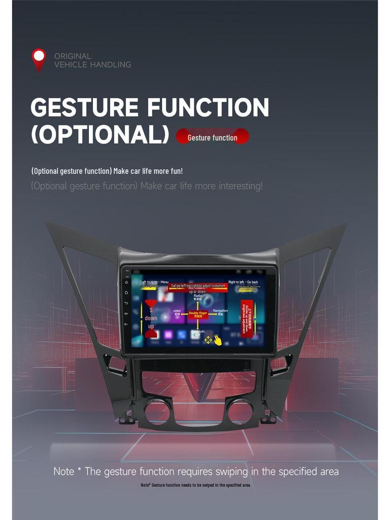 Android Navigation MP5 Radio for Hyundai Sonata 8th Gen, 4+64GB, with Built-in CarPlay