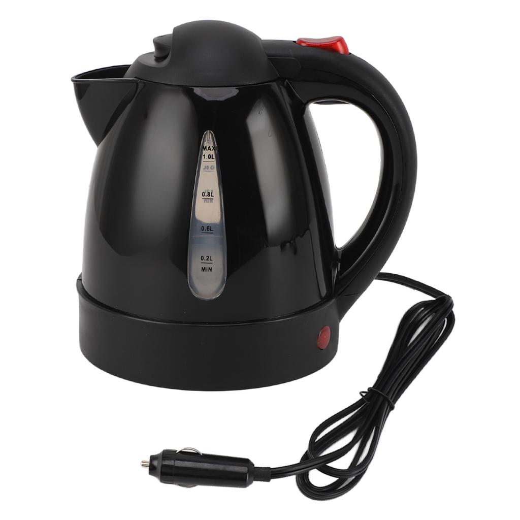 Electric Kettle 150W 1L Black Road Hot Water Boiler Stainless Steel Liner Auto Shut Off Tea Kettle