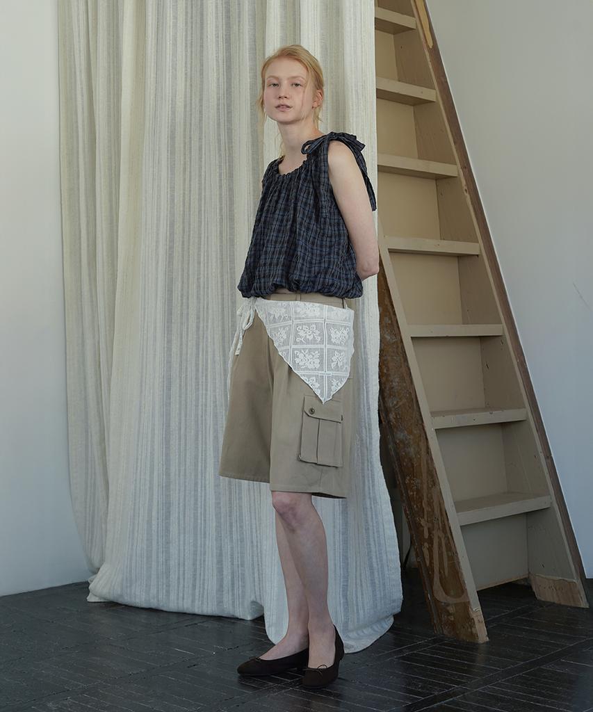 WITHOUT SUMMER Grain Bermuda Pants_Beige