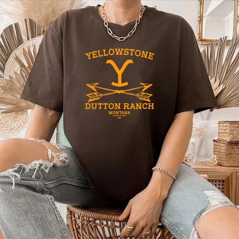Dutton Ranch Tshirt Yellowstone Ranch Tees Beth Dutton Rip Wheeler Shirt Vintage Graphic Tee Short Sleeve Tee Gift for Fans