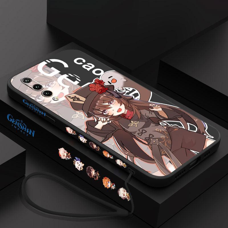 Genshin Impact Nahida HUTAO For Huawei Y9S Y9A Y9 Y6 Nova Y70 9 8 P50 P40 P30 P20 Pro Lite E 5G Liquid Left Rope Phone Case