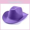 Однотонная фетровая ковбойская шляпа Шитье Костюм девочки Рукоделие Ролевые принадлежности для игры