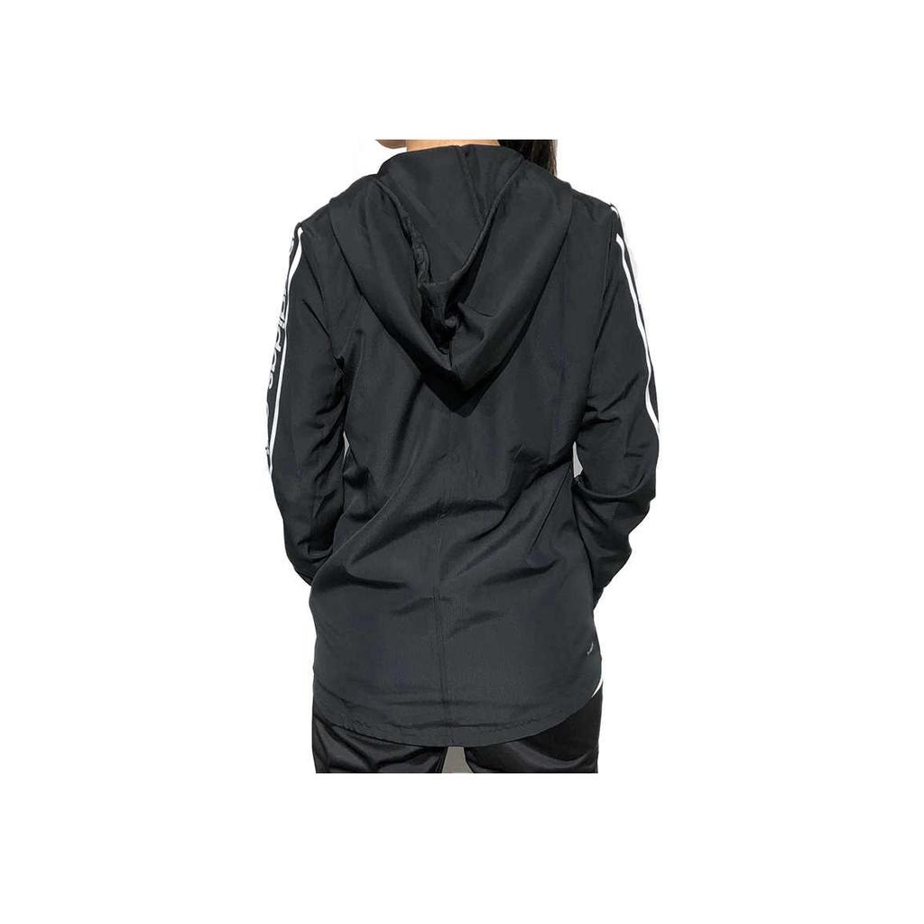 Adidas Классическая полосатая куртка с капюшоном и молнией в стиле колор-блок, женская куртка черного цвета EH6485