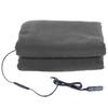 Winter Warmer Soft Flannel Travel Outdoor 12V Electric Car Heating Blanket Black
