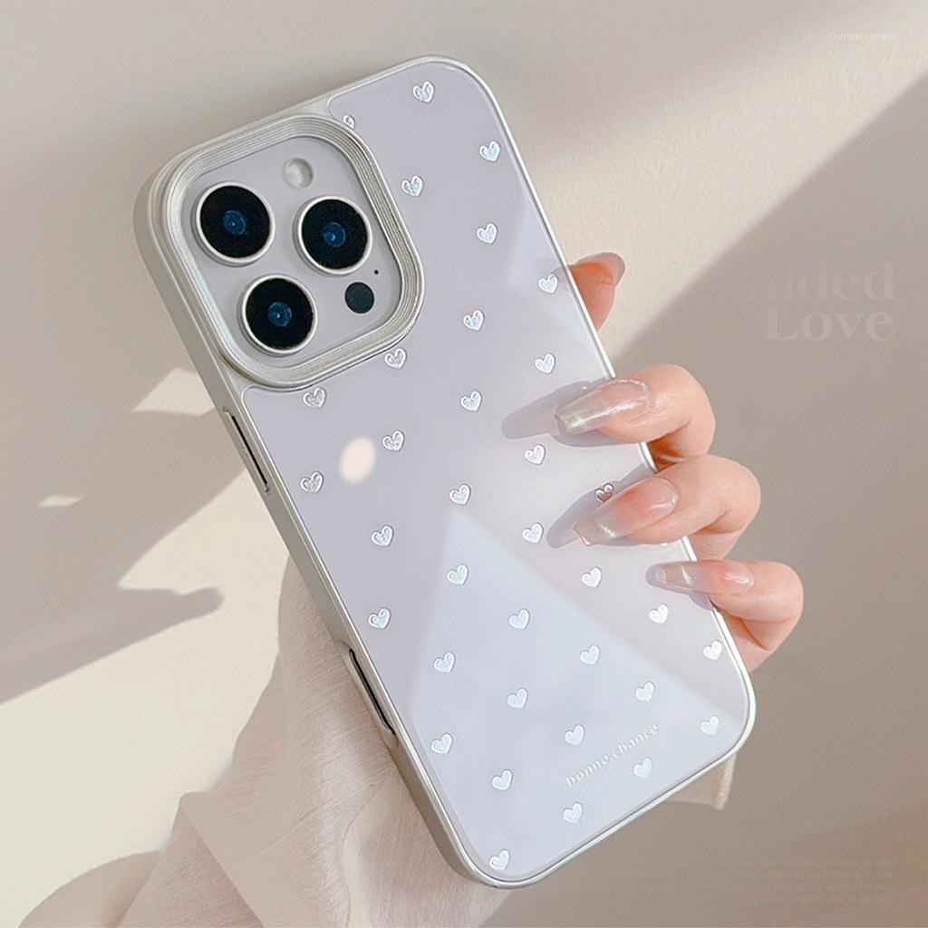 Позолоченный Ins Love Яблоко 16 Чехол для мобильного телефона 17pro Max Подходит для IPhone14 Противоударный 11 Стекло 13 Жесткий чехол