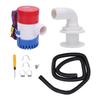 Bilge Water Pump Kit 1100GPH DC12V Black with 1 18in Hose Electric Marine Bilge Pump for Boat RV